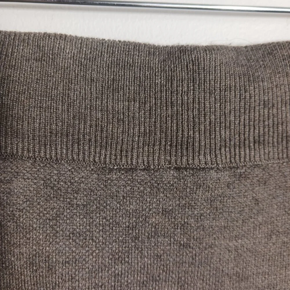 Aventura Eco Merino Wool Blend Sweater Skirt, Brown W/ Colorwork Pattern, Sz S